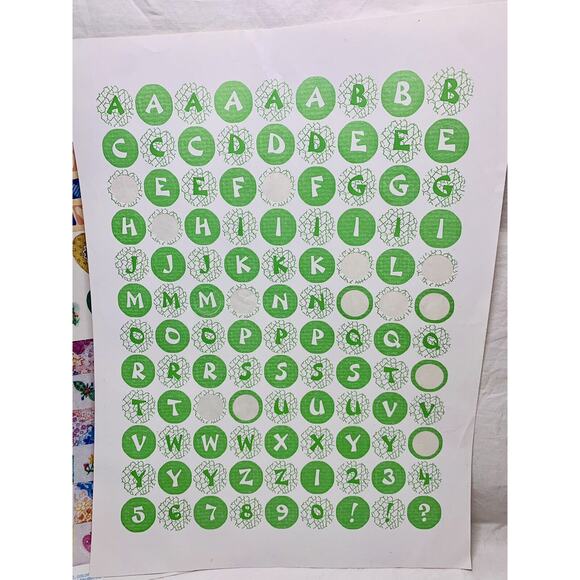 Sticker Lot Mixed Floral Border Heart Alphabet Quilt Scrapbooking Stickers - Picture 4 of 8